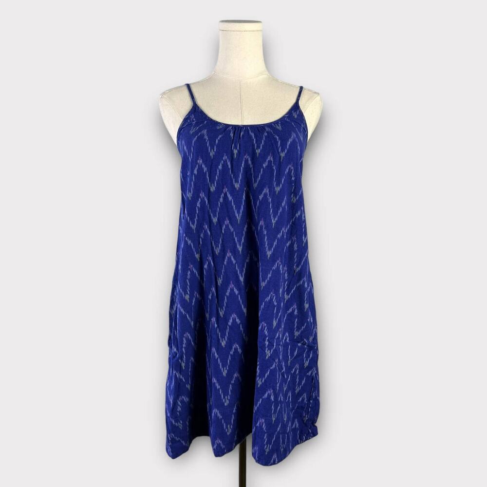 Madewell Backyard Sundress in Chevron Ikat XXS